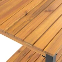 OUTLIV. Bern Pflanztisch 80x50x110cm Stahl/Akazie Schwarz/Natur -Outliv outliv ko tao pflanztisch 80x50x110cm stahl akazie 1343125 10