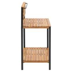 OUTLIV. Bern Pflanztisch 80x50x110cm Stahl/Akazie Schwarz/Natur -Outliv outliv ko tao pflanztisch 80x50x110cm stahl akazie 1343125 3