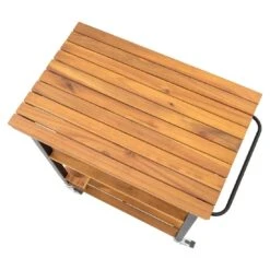 OUTLIV. Bern Servierwagen 66x43x80cm Stahl/Akazie Schwarz/Natur -Outliv outliv ko tao servierwagen 66x43x80cm stahl akazie 1343136 4