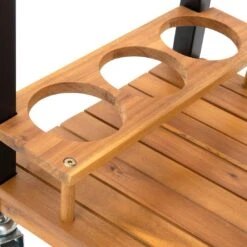 OUTLIV. Bern Servierwagen 66x43x80cm Stahl/Akazie Schwarz/Natur -Outliv outliv ko tao servierwagen 66x43x80cm stahl akazie 1343136 5