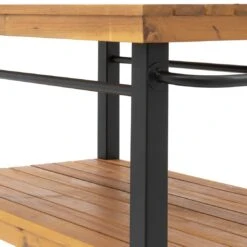 OUTLIV. Bern Servierwagen 66x43x80cm Stahl/Akazie Schwarz/Natur -Outliv outliv ko tao servierwagen 66x43x80cm stahl akazie 1343136 6