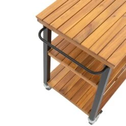 OUTLIV. Bern Servierwagen 66x43x80cm Stahl/Akazie Schwarz/Natur -Outliv outliv ko tao servierwagen 66x43x80cm stahl akazie 1343136 8