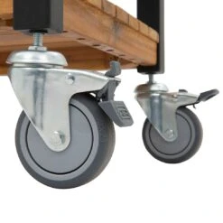 OUTLIV. Bern Servierwagen 66x43x80cm Stahl/Akazie Schwarz/Natur -Outliv outliv ko tao servierwagen 66x43x80cm stahl akazie 1343136 9