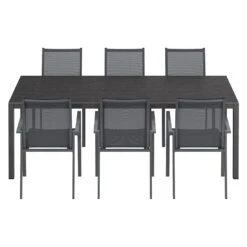 OUTLIV. Kobe Gartenmöbel-Set 7-tlg. Tisch 220x100cm Anthrazit/Bromo -Outliv outliv kobe gartenmoebel set 7 tlg tisch 220x100cm 1495002 3