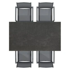 OUTLIV. Kobe Gartenmöbelset 5-tlg.Tisch 160x90cm Anthrazit Anthrazit -Outliv outliv kobe gartenmoebelset 5 tlg tisch 160x90cm anthrazit 1423601 4