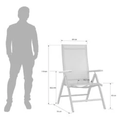 OUTLIV. Kobe Klappsessel Aluminium/Textilene Anthrazit -Outliv outliv kobe klappsessel aluminium textilene 1340793 9