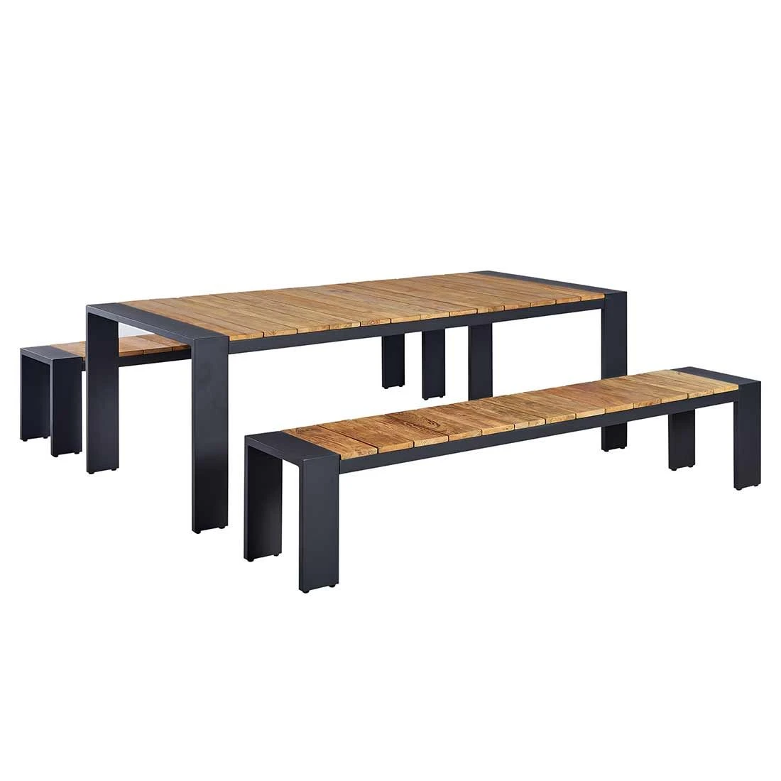 OUTLIV. Konis Gartenmöbelset 3-tlg. Tisch 220x100cm Aluminium/Teak recycelt Charcoal/Teak Recycelt OUTLIV. Konis Gartenmöbelset 3-tlg. Tisch 220x100cm Aluminium/Teak Recycelt Charcoal/Teak Recycelt -Outliv outliv konis gartenmoebelset 3 tlg aluminium teak recycelt 1400457 1