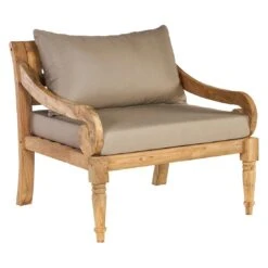OUTLIV. Korfu Loungeset 4-tlg. Teak/Olefin Natur/Braun -Outliv outliv korfu sofagruppe 4 tlg teak olefin 1431807 4