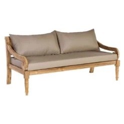 OUTLIV. Korfu Loungeset 4-tlg. Teak/Olefin Natur/Braun -Outliv outliv korfu sofagruppe 4 tlg teak olefin 1431807 5