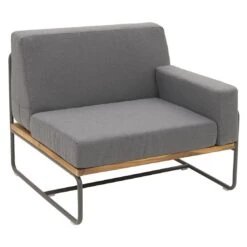 OUTLIV. Largo Ecklounge Stahl/Kunstfaser Anthrazit/Royal Dark Grey -Outliv outliv largo loungeecke 5tlg stahl pulver akazie kissen anthrazit grau 1205394 10
