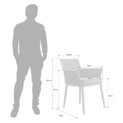 OUTLIV. Leon Diningsessel Aluminium/Rope/Olefin Anthrazit/Anthrazit-Blau-Meliert -Outliv outliv leon diningsessel aluminium rope acryl anthrazit anthrazit blau meliert 1171943 9