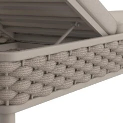 OUTLIV. Leon Gartenliege Aluminium/Rope/Olefin Beige -Outliv outliv leon gartenliege aluminium rope polster grau beige 1100729 11