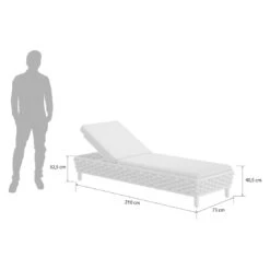 OUTLIV. Leon Gartenliege Aluminium/Rope/Olefin Beige -Outliv outliv leon gartenliege aluminium rope polster grau beige 1100729 12