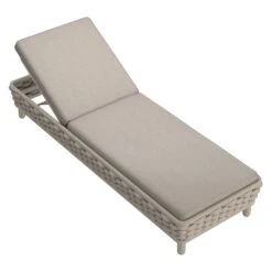 OUTLIV. Leon Gartenliege Aluminium/Rope/Olefin Beige -Outliv outliv leon gartenliege aluminium rope polster grau beige 1100729 9