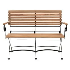 Outliv -Outliv outliv lindau 2 sitzer bank 120x59 cm stahl teak 1346150 2