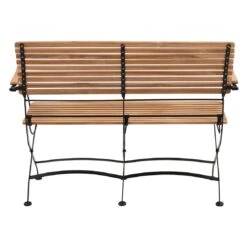 OUTLIV. Lindau Gartenbank 120x59 Cm Stahl/Teak Dunkelgrau -Outliv outliv lindau 2 sitzer bank 120x59 cm stahl teak 1346150 5