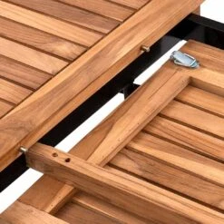 OUTLIV. Lindau Klapptisch 110/150x90x75 Cm Stahl/Teak Dunkelgrau -Outliv outliv lindau klapptisch 110 150x90x75 cm stahl teak 1346161 11