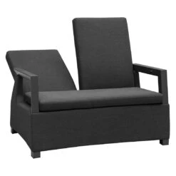 OUTLIV. By Detlef Steves Malaga Loungebank Aluminium/Sunbrella Anthrazit/Sooty -Outliv outliv malaga loungebank aluminium sunbrella 1424041 4