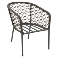 OUTLIV. Mali Gartensessel Aluminium/Rope Anthrazit/Dunkelgrau-Weiß -Outliv outliv mali diningsessel aluminium rope 1353399 5