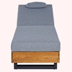 OUTLIV. Madrid Gartenliege Teak Recycelt/Olefin Teak Recycelt/Grau -Outliv outliv marando loungeliege 200x60cm teak recycelt polster 1346766 3