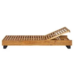 OUTLIV. Madrid Gartenliege Teak Recycelt/Olefin Teak Recycelt/Grau -Outliv outliv marando loungeliege 200x60cm teak recycelt polster 1346766 9