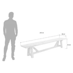 OUTLIV. Marbella Gartenmöbel-Set 3-tlg. Tisch 240x110cm Natur -Outliv outliv marbella gartenmoebel set 3 tlg tisch 240x110cm 1482671 7