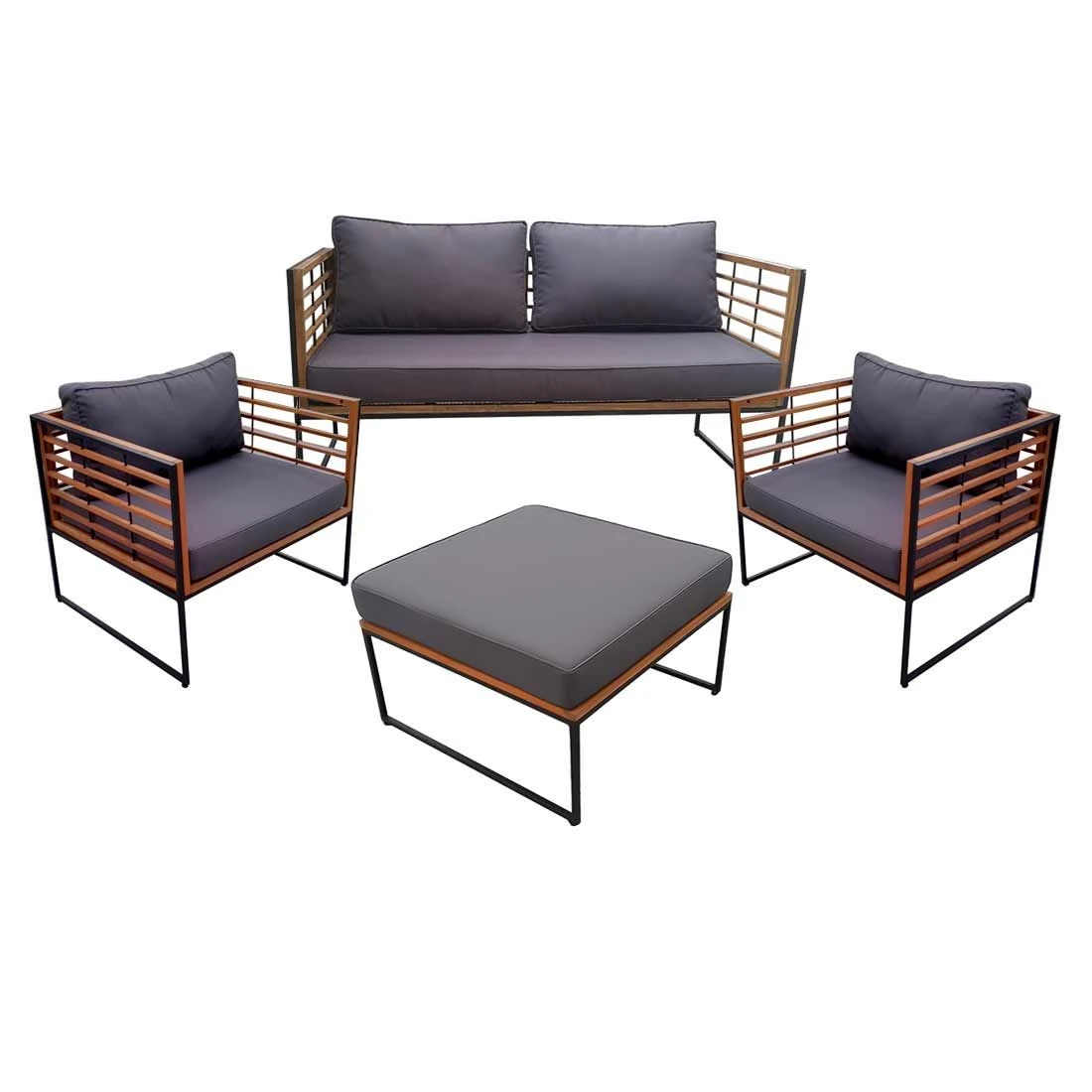 OUTLIV. Maui Loungeset 4-tlg. Stahl/Akazie/Polster Schwarz/Anthrazit OUTLIV. Maui Loungeset 4-tlg. Stahl/Akazie/Polster Schwarz/Anthrazit -Outliv outliv maui loungegruppe 4 tlg stahl akazie polster 1418409 2