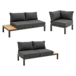 OUTLIV. Merida Ecklounge Aluminium/Polyester Anthrazit -Outliv outliv merida loungeecke aluminium polster anthrazit 1244675 3