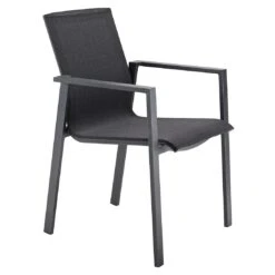 OUTLIV. Mia Stapelsessel Aluminium/Textilene Anthrazit/Coal