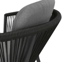 OUTLIV. Monet Gartensessel Aluminium/Rope Inkl. Kissen Schwarz/Dunkelgrau -Outliv outliv monet diningsessel aluminium rope inkl kissen 1337284 8