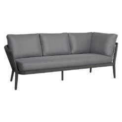 OUTLIV. Monet Ecklounge Aluminium/Rope Inkl. Kissen Schwarz/Dunkelgrau -Outliv outliv monet loungeecke aluminium rope inkl kissen 1412887 7
