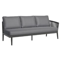 OUTLIV. Monet Ecklounge Aluminium/Rope Inkl. Kissen Schwarz/Dunkelgrau -Outliv outliv monet loungeecke aluminium rope inkl kissen 1412887 8