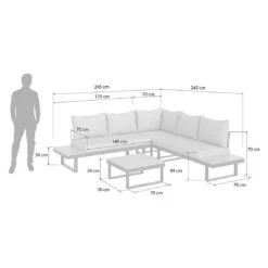 OUTLIV. Naxos Ecklounge Aluminium/Kunstfaser Dunkelgrau/Natur 12 OUTLIV. Naxos Ecklounge Aluminium/Kunstfaser Dunkelgrau/Natur -Outliv outliv naxos loungeecke aluminium akazie inkl kissen 1427385 13