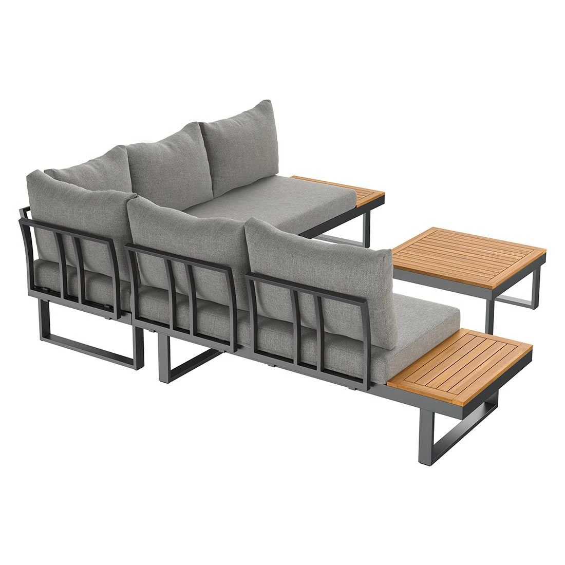 OUTLIV. Naxos Ecklounge Aluminium/Kunstfaser Dunkelgrau/Natur OUTLIV. Naxos Ecklounge Aluminium/Kunstfaser Dunkelgrau/Natur -Outliv outliv naxos loungeecke aluminium akazie inkl kissen 1427385 6
