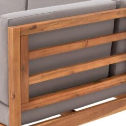 OUTLIV. Odense Ecklounge 3-tlg. Akazie/Polyester Teak Look/Hellgrau -Outliv outliv odense loungeecke 3 tlg akazie polyester teak look hellgrau 1241991 10