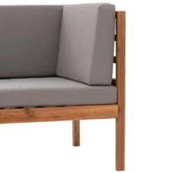 OUTLIV. Odense Ecklounge 3-tlg. Akazie/Polyester Teak Look/Hellgrau -Outliv outliv odense loungeecke 3 tlg akazie polyester teak look hellgrau 1241991 11
