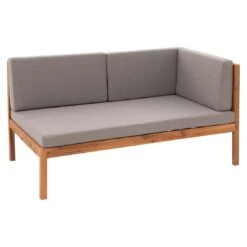 OUTLIV. Odense Ecklounge 3-tlg. Akazie/Polyester Teak Look/Hellgrau -Outliv outliv odense loungeecke 3 tlg akazie polyester teak look hellgrau 1241991 6