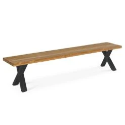 OUTLIV. Hudson Gartenmöbelset 3-tlg. Tisch 220x100cm Edelstahl/Teak Recycelt Charcoal/Teak Recycelt -Outliv outliv ohio gartenmoebelset 3 tlg aluminium teak recycelt 1400523 7