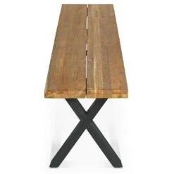 OUTLIV. Hudson Gartenmöbelset 3-tlg. Tisch 220x100cm Edelstahl/Teak Recycelt Charcoal/Teak Recycelt -Outliv outliv ohio gartenmoebelset 3 tlg aluminium teak recycelt 1400523 9