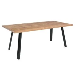 OUTLIV. Ohio Gartentisch 160x90cm Edelstahl/Teak Recycelt Charcoal/Teak Recycelt