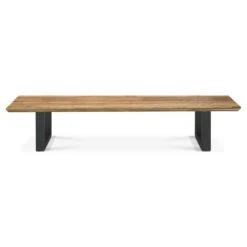 OUTLIV. Orlando Gartenmöbelset 3-tlg. Tisch 200x100cm Edelstahl/Teak Recycelt Charcoal/Teak Recycelt -Outliv outliv orlando gartenmoebelset 3 tlg tisch 200x100cm edelstahl teak recycelt 1407915 5