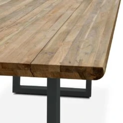 OUTLIV. Orlando Gartenmöbelset 3-tlg. Tisch 240x100cm Edelstahl/Teak Recycelt Charcoal/Teak Recycelt -Outliv outliv orlando gartenmoebelset 3 tlg tisch 240x100cm edelstahl teak recycelt 1407926 4