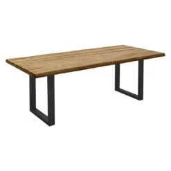 OUTLIV. Orlando Gartentisch 240x100cm Edelstahl/Teak Recycelt Charcoal/Teak Recycelt