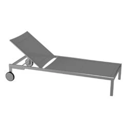 OUTLIV. Oviedo Rollliege Edelstahl/Textilene Edelstahl/Silber-Schwarz -Outliv outliv oviedo rollliege schwarz grau edelstahl textilen 2