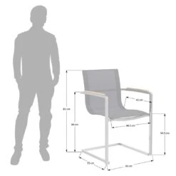 OUTLIV. Rimini Gartenmöbelset 5-tlg. Mit Tisch 160x90 Cm Silber-Schwarz/Zement -Outliv outliv parla gartenmoebelset 5 tlg mit tisch 160x90 cm 1422600 15