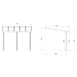 OUTLIV. Patio Terrassenüberdachung 315x309x255cm Aluminium Anthrazit -Outliv outliv patio terrassenueberdachung 312x303cm aluminium 1432709 8