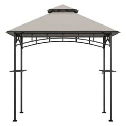 OUTLIV. Gartenpavillon 152x244cm Stahl/Stoff Schwarz/Grau -Outliv outliv pavillon 152x244cm stahl stoff 1396640 3