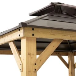 OUTLIV. Pavillon 335x335 Cm Zedernholz/Stahl Braun -Outliv outliv pavillon 335x335 cm zedernholz stahl 1422226 3