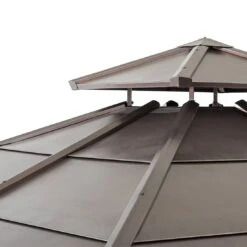 OUTLIV. Pavillon 335x335 Cm Zedernholz/Stahl Braun -Outliv outliv pavillon 335x335 cm zedernholz stahl 1422226 5