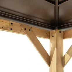 OUTLIV. Pavillon 335x335 Cm Zedernholz/Stahl Braun -Outliv outliv pavillon 335x335 cm zedernholz stahl 1422226 7